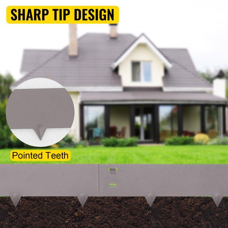 Landscaping & Shade | Steel Lawn Edging, 5PCS Metal Landscape Edging, 3″x39″ Garden Edging Border, Flexible Galvanized Steel Landscape Border, 16.25 ft Length Landscaping Metal Edging, Brown Lawn Edge for Garden Yard Brown Landscaping & Shade Brown