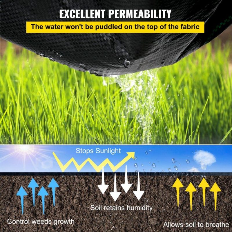 Landscaping & Shade | Weed Barrier, 5.8oz Landscape Fabric, 3ft x 300ft Cover Mat Heavy Duty Woven Grass Control Geotextile for Garden, Patio, Black Landscaping & Shade Landscaping & Shade