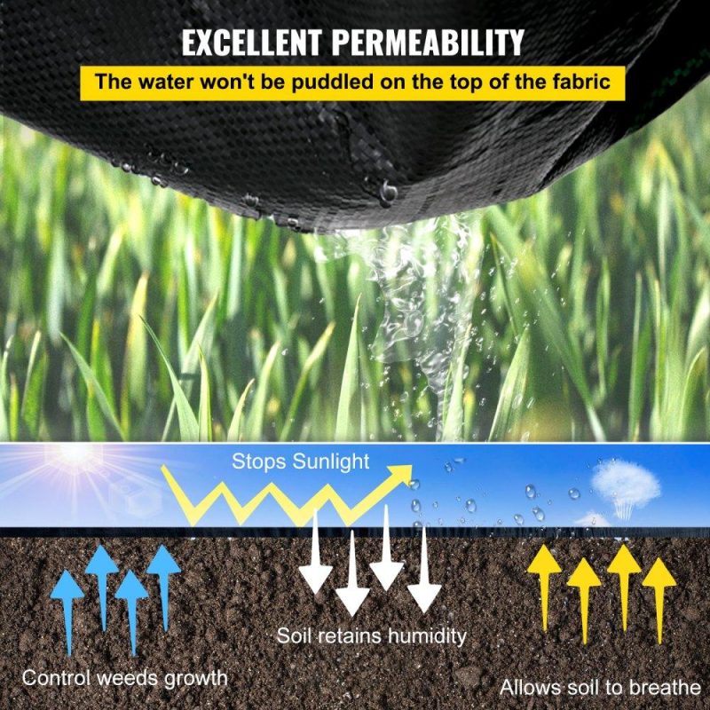 Landscaping & Shade | Weed Barrier, 5.8oz Landscape Fabric, 4ft x 300ft Cover Mat Heavy Duty Woven Grass Control Geotextile for Garden, Patio, Black Landscaping & Shade Landscaping & Shade