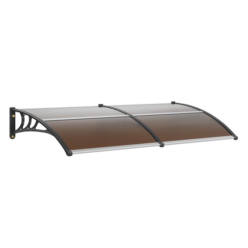 Landscaping & Shade | Window Door Awning Canopy 80″ x 40″, UPF 50+ Polycarbonate Entry Door Outdoor Window Awning Exterior, Front Door Overhang Awning for Sun Shutter, UV, Rain, Snow Protection, Hollow Sheet Brown Landscaping & Shade Brown