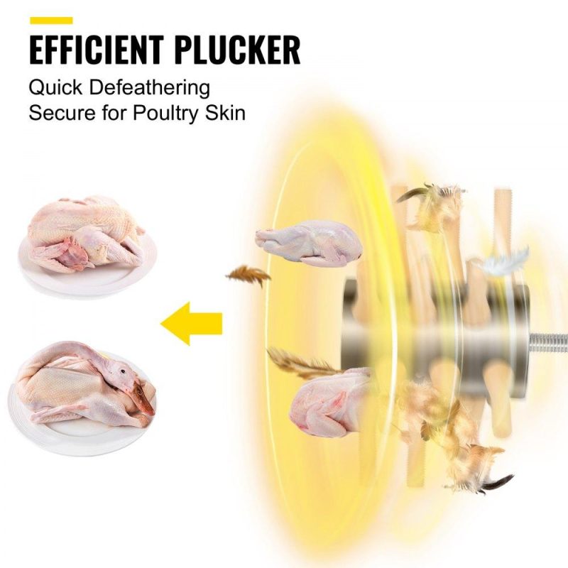 Livestock & Poultry Supplies | Chicken Plucker Drill Attachment, Stainless Steel Drill Chicken Plucker, 18 Fingers Chicken Feather Plucker Machine, 0.4 Inches Shank Poultry Defeathering Machine for Small Chicken Quail Pigeon Agriculture & Forestry Equipment Livestock & Poultry Supplies