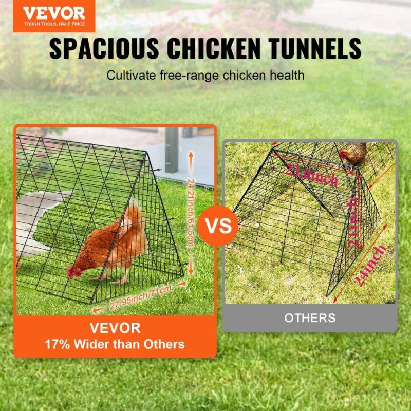 Livestock & Poultry Supplies | Chicken Tunnels, 118.1 x 28 x 24.2 inch (LxWxH) Chicken Tunnels for Yard, Portable Chicken Tunnels for Outside Easy Installation, Chicken Coop Run, Suitable for Chickens, Ducks, Rabbits Agriculture & Forestry Equipment Livestock & Poultry Supplies