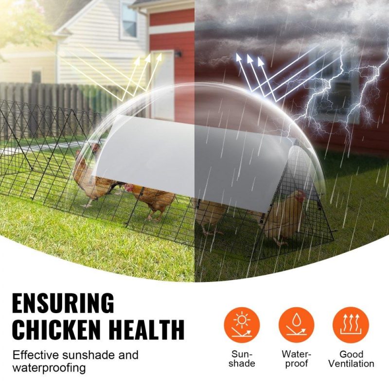 Livestock & Poultry Supplies | Chicken Tunnels, 118.1 x 28 x 24.2 inch (LxWxH) Chicken Tunnels for Yard, Portable Chicken Tunnels for Outside Easy Installation, Chicken Coop Run, Suitable for Chickens, Ducks, Rabbits Agriculture & Forestry Equipment Livestock & Poultry Supplies