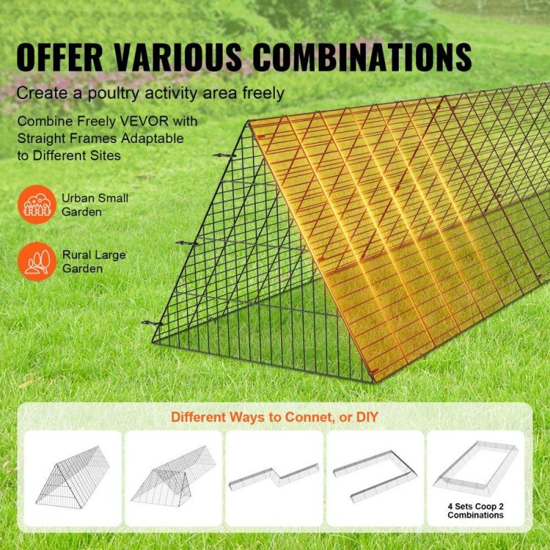 Livestock & Poultry Supplies | Chicken Tunnels, 118.1 x 28 x 24.2 inch (LxWxH) Chicken Tunnels for Yard, Portable Chicken Tunnels for Outside Easy Installation, Chicken Coop Run, Suitable for Chickens, Ducks, Rabbits Agriculture & Forestry Equipment Livestock & Poultry Supplies