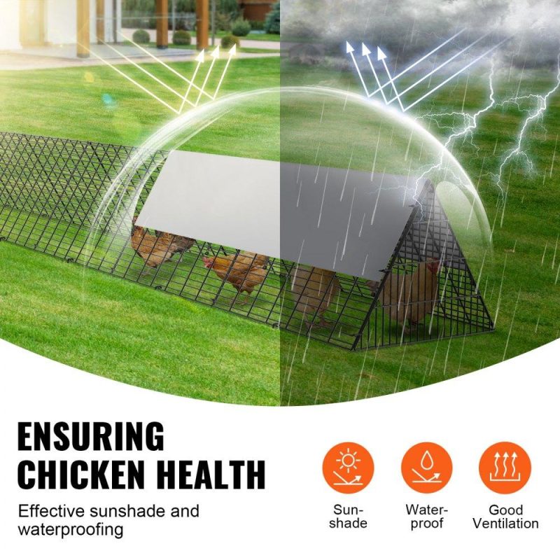 Livestock & Poultry Supplies | Chicken Tunnels, 236.2 x 157.5 x 24.2 inch(LxWxH) Chicken Tunnels for Yard, Portable Chicken Tunnels for Outside with Corner Frames, 2 Sets, Suitable for Chickens, Ducks, Rabbits Agriculture & Forestry Equipment Livestock & Poultry Supplies