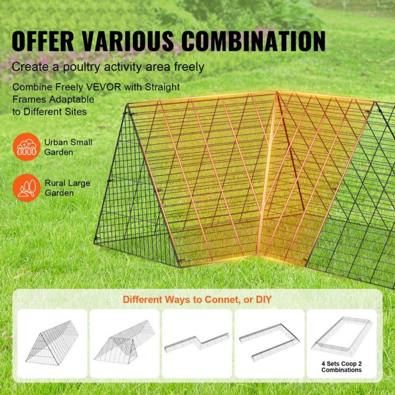 Livestock & Poultry Supplies | Chicken Tunnels, 236.2 x 157.5 x 24.2 inch(LxWxH) Chicken Tunnels for Yard, Portable Chicken Tunnels for Outside with Corner Frames, 2 Sets, Suitable for Chickens, Ducks, Rabbits Agriculture & Forestry Equipment Livestock & Poultry Supplies