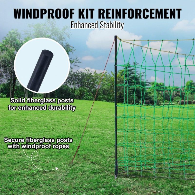 Livestock & Poultry Supplies | Electric Fence Netting, 50″ H x 164′ L, PE Net Fencing with Posts & Double-Spiked Stakes, Utility Portable Mesh for Goats, Sheep, Lambs, Deer, Hogs, Dogs, Used in Backyards, Farms, and Ranches Agriculture & Forestry Equipment Livestock & Poultry Supplies