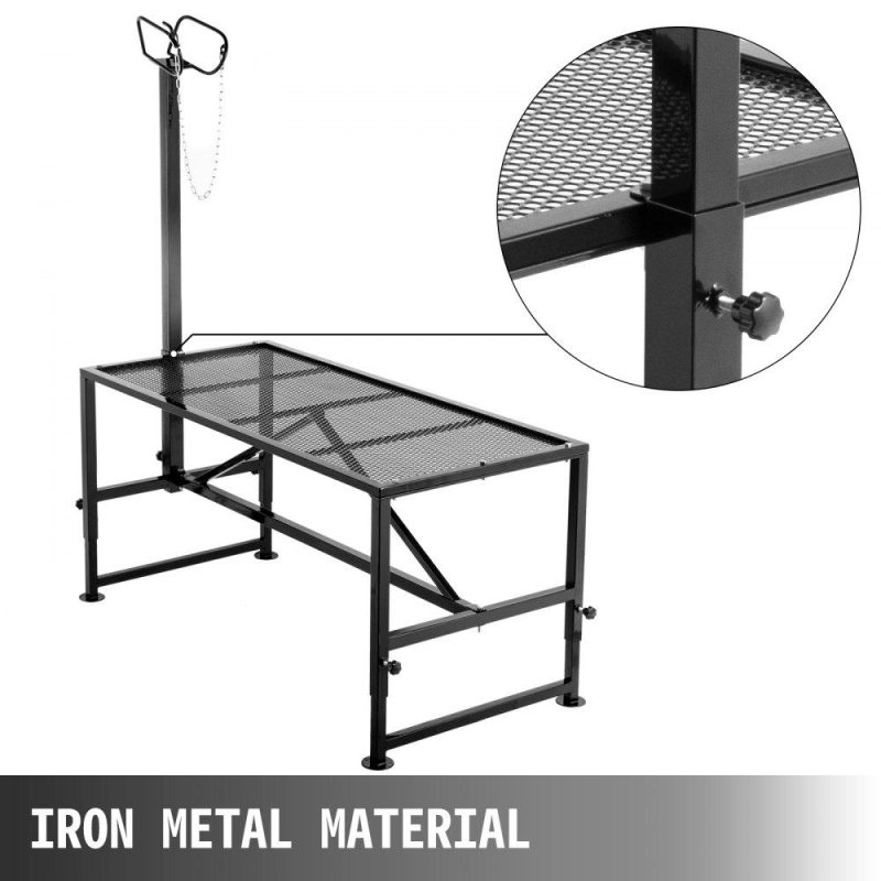 Livestock & Poultry Supplies | Livestock Stand 51×23 inches, Trimming Stand with Straight Head Piece, Goat Trimming Stand Metal Frame Sheep Shearing Stand Livestock Trimming Stands Black Agriculture & Forestry Equipment Black