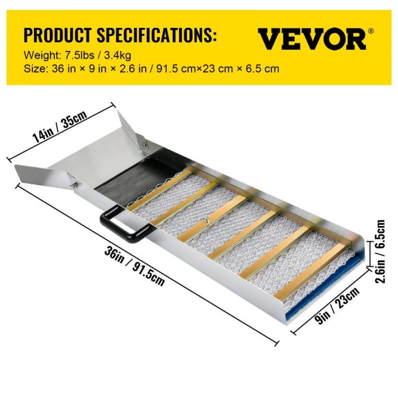 Outdoor Hand Tools | Aluminum Alloy Sluice Box, Compact 36″ Mini Sluice Boxes for Gold, Lightweight Gold Sluice Equipment, Portable Sluice Boxes w/Miner’s Moss, River, Creek, Gold Panning, Prospecting, Dredging Lawn & Garden Outdoor Hand Tools