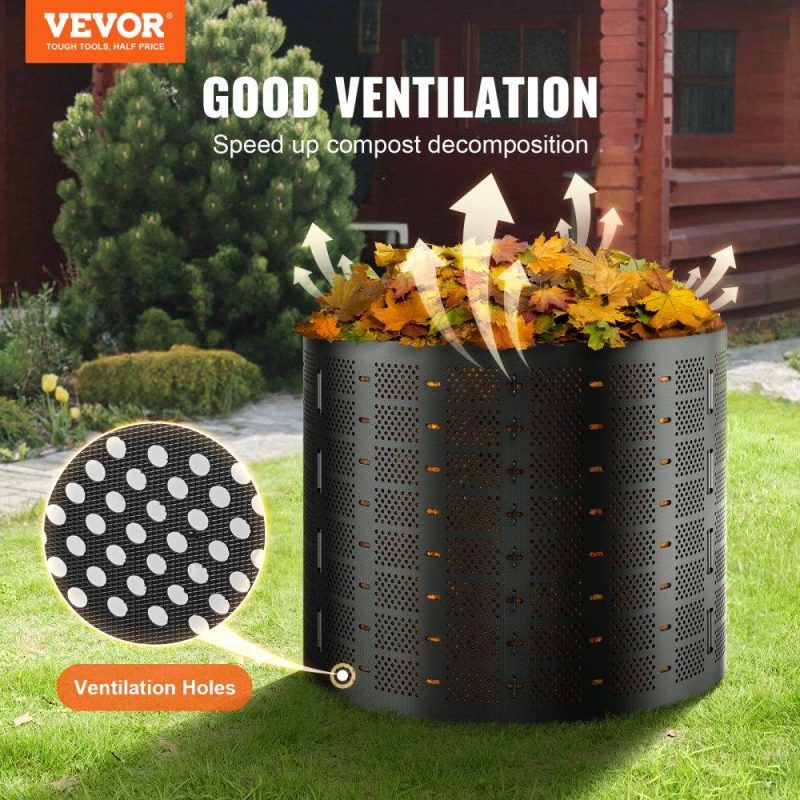 Outdoor Hand Tools | Compost Bin 220 Gallon, Outdoor Expandable Composter, Easy to Setup & Large Capacity Composting Bin, Fast Creation of Fertile Soil Lawn & Garden Outdoor Hand Tools