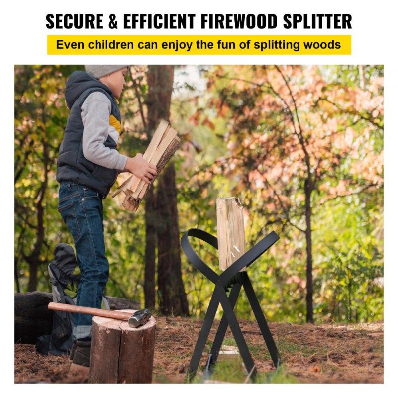 Outdoor Hand Tools | Log Splitter 20.3″ x 13.2″, Wood Splitter for 8″ Diameter Wood, Firewood Splitter 8.6 Lbs, Easy to Carry, Manual Log Splitter Made of Q235 Steel, with 4 Screws & Blade Cover, for Home, Campsite Lawn & Garden Outdoor Hand Tools