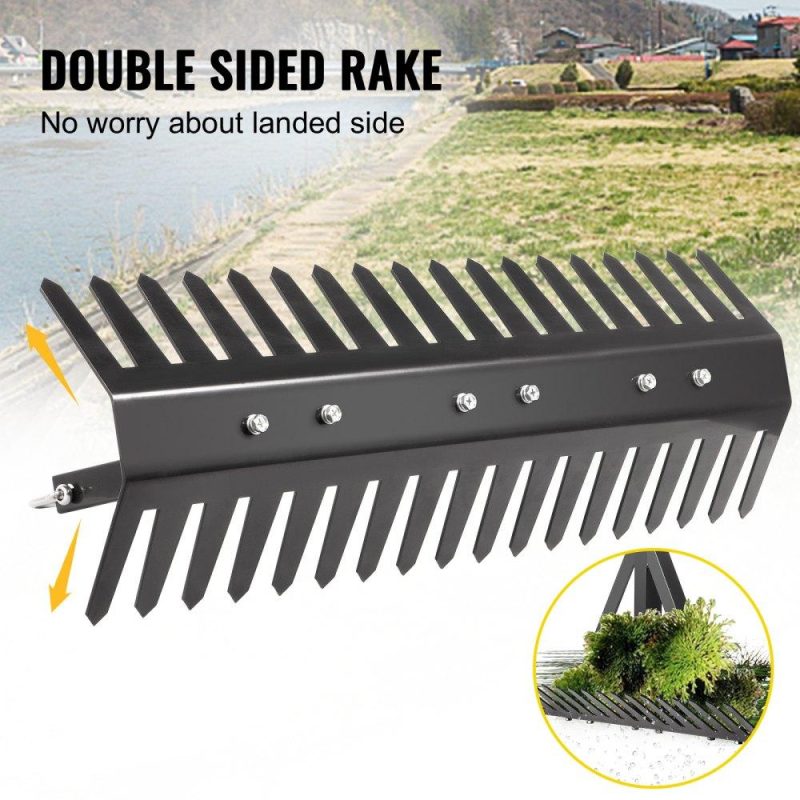 Outdoor Hand Tools | Pond Rake, 24 inch Aquatic Weed Rake, Double Sided Lake Weed Cutter, Clean Aquatic Weeds Muck Silt Lake Rakes, Weed Rakes Tool for Lake Pond Beach Landscaping, Lake Weed Rake with 66ft Rope Lawn & Garden Outdoor Hand Tools