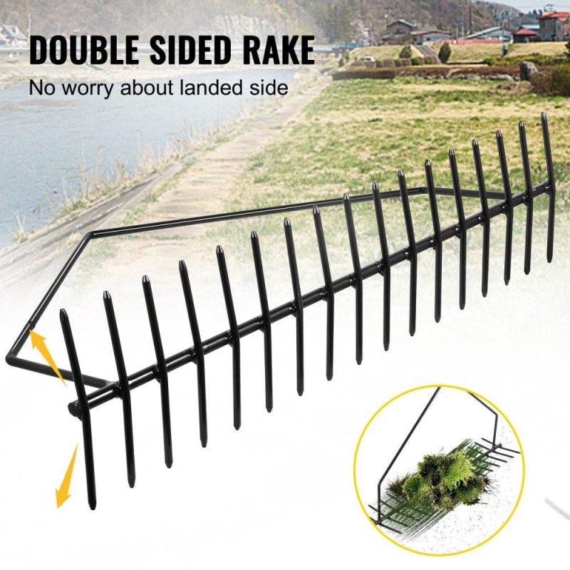 Outdoor Hand Tools | Pond Rake, 32 inch Aquatic Weed Rake, Double Sided Lake Weed Cutter, Clean Aquatic Weeds Muck Silt Lake Rakes, Weed Rakes Tool for Lake Pond Beach Landscaping, Lake Weed Rake with 66ft Rope Lawn & Garden Outdoor Hand Tools