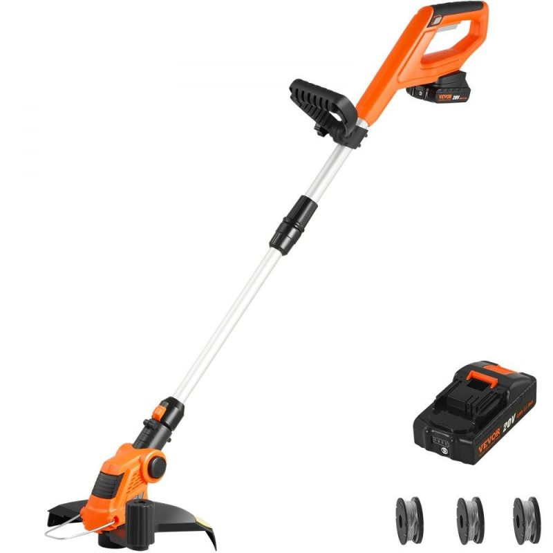 Outdoor Power Equipment | Cordless String Trimmer, 12″ 20 V Battery Powered Weed Eater With Auto Feed, 3 Spools, Battery and Charger Included, Cordless Weed Wacker for Trimming and Edging, for Lawns, Orchards, Driveways Lawn & Garden Outdoor Power Equipment