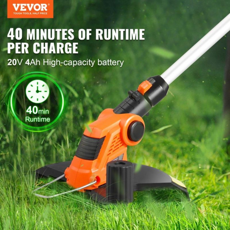 Outdoor Power Equipment | Cordless String Trimmer, 12″ 20 V Battery Powered Weed Eater With Auto Feed, 3 Spools, Battery and Charger Included, Cordless Weed Wacker for Trimming and Edging, for Lawns, Orchards, Driveways Lawn & Garden Outdoor Power Equipment