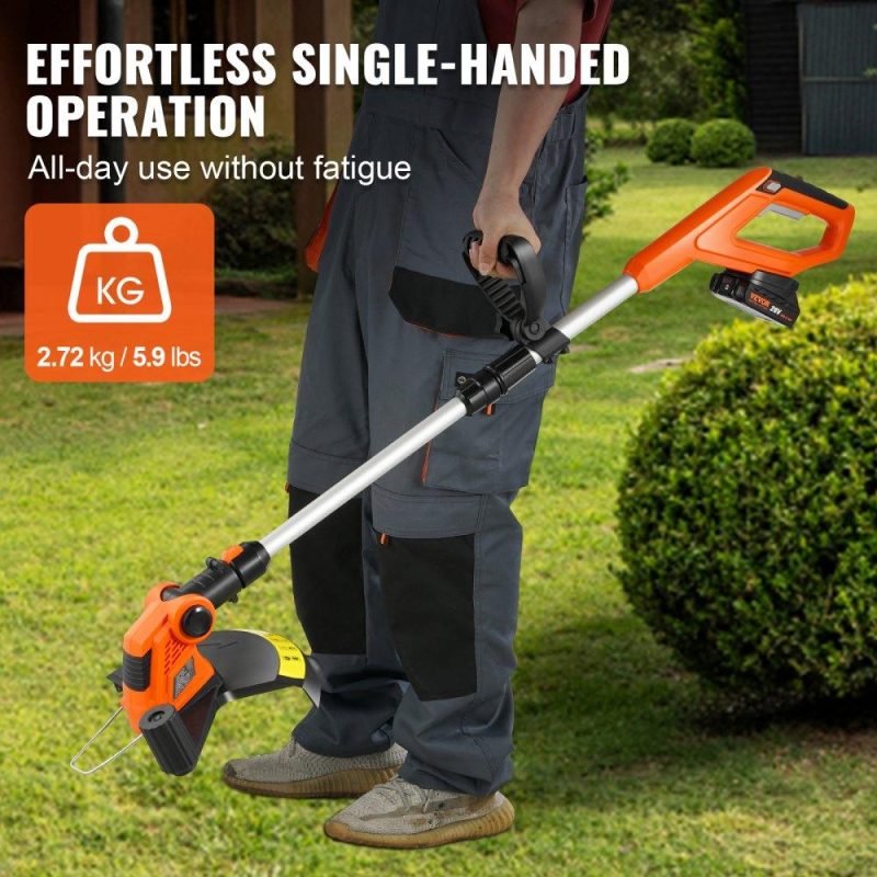 Outdoor Power Equipment | Cordless String Trimmer, 12″ 20 V Battery Powered Weed Eater With Auto Feed, 3 Spools, Battery and Charger Included, Cordless Weed Wacker for Trimming and Edging, for Lawns, Orchards, Driveways Lawn & Garden Outdoor Power Equipment