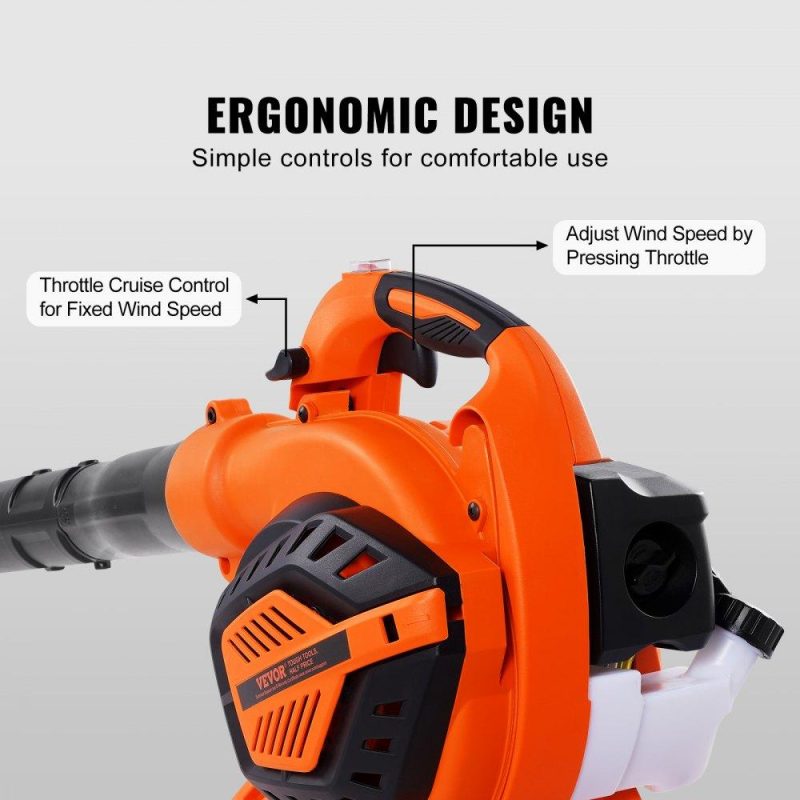 Outdoor Power Equipment | Leaf Blower, 26CC 2-Cycle Handheld Leaf Blower with A Fuel Tank, 2-in-1 Blower 425CFM Air Volume 156MPH Speed, Ideal for Lawn Care, Leaf Cleaning, and Snow Removal Lawn & Garden Outdoor Power Equipment