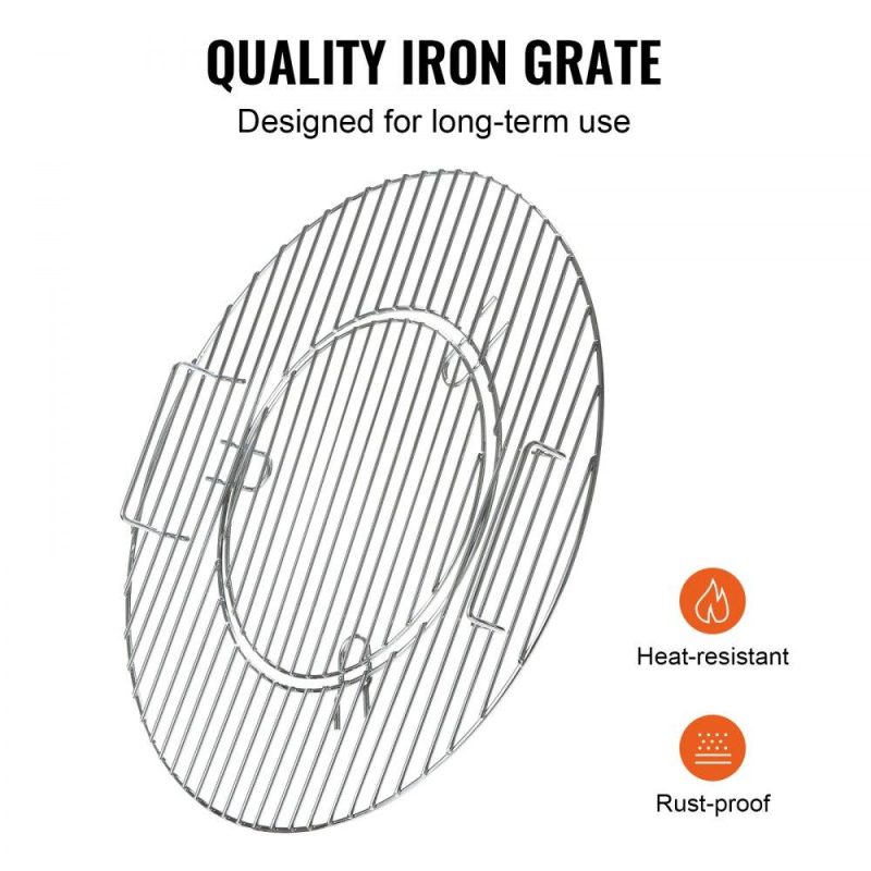 Patio Furniture & Accessories | 21 Inch Cooking Grate for 21 inch Kettle Grill, Round Replacement Charcoal Grates, Iron Gas Grill Replacement Parts for Outdoor Cooking, Barbecue Camping, Picnic, Patio and Backyard, Silver Lawn & Garden Patio Furniture & Accessories