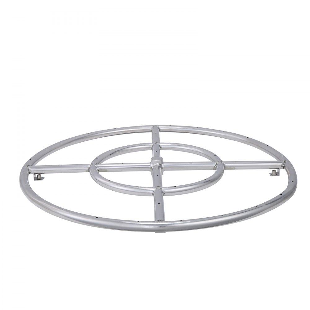 Patio Furniture & Accessories | 24 inch Round Drop-in Fire Pit Pan, Stainless Steel Fire Pit Burner, Natural & Propane Gas Fire Pan 92,000 BTU, for Indoor or Outdoor Use Lawn & Garden Patio Furniture & Accessories