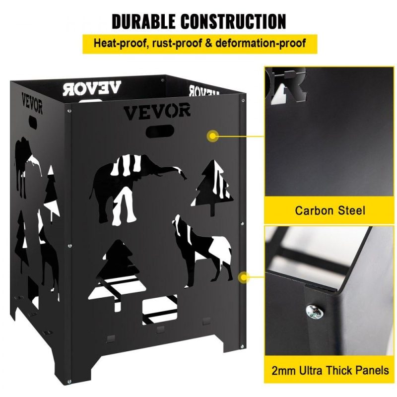 Patio Furniture & Accessories | Burn Barrel Burn Drum Incinerator Barrel 21x21x27 Inch For Yard Waste Lawn & Garden Patio Furniture & Accessories