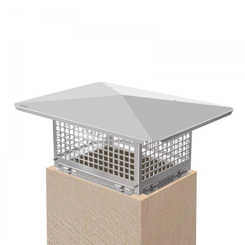 Patio Furniture & Accessories | Chimney Cap, 13″ x 17″ Flue Caps, 304 Stainless Steel Fireplace Chimney Cover, Adjustable Metal Spark Arrestor with Bolts Screws, Mesh Chimney Flue Cover for Outside Existing Clay Flue Tile Lawn & Garden Patio Furniture & Accessories