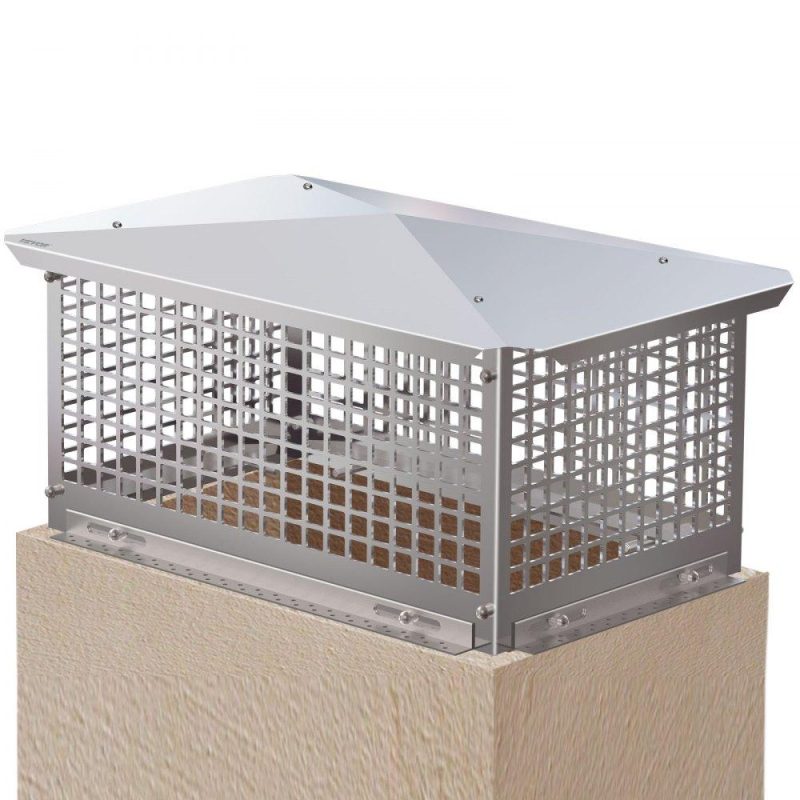 Patio Furniture & Accessories | Chimney Cap, 13″ x 21″ Flue Caps, 304 Stainless Steel Fireplace Chimney Cover, Adjustable Metal Spark Arrestor with Bolts Screws, Mesh Chimney Flue Cover for Outside Existing Clay Flue Tile Lawn & Garden Patio Furniture & Accessories