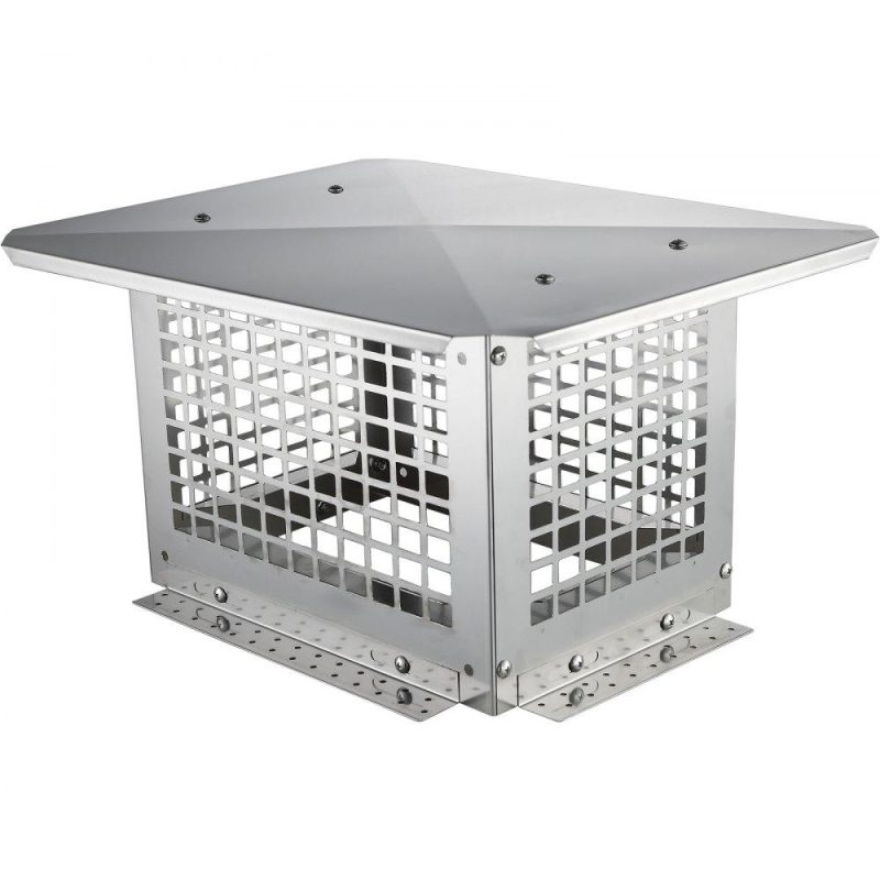 Patio Furniture & Accessories | Chimney Cap, 13 x 9 inch, 304 Stainless Steel Fireplace Chimney Cover, Not Easily Toppled & Practical Accessories & Easy Installation, Fits Mesh Flue Covers Outside Clay Flue Shingles, Silver Lawn & Garden Patio Furniture & Accessories