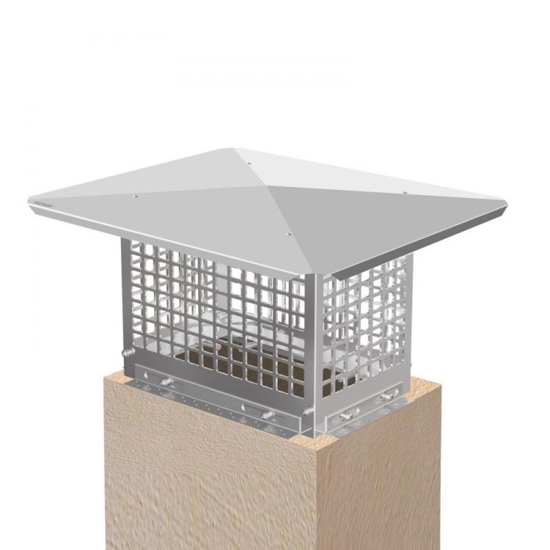 Patio Furniture & Accessories | Chimney Cap, 8″ x 13″ Flue Caps, 304 Stainless Steel Fireplace Chimney Cover, Adjustable Metal Spark Arrestor with Bolts Screws, Mesh Chimney Flue Cover for Outside Existing Clay Flue Tile Lawn & Garden Patio Furniture & Accessories