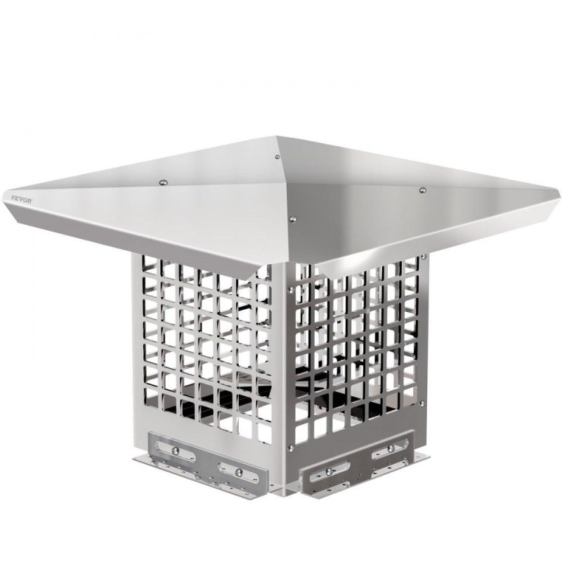 Patio Furniture & Accessories | Chimney Cap, 8″ x 8″ Flue Caps, 304 Stainless Steel Fireplace Chimney Cover, Adjustable Metal Spark Arrestor with Bolts Screws, Mesh Chimney Flue Cover for Outside Existing Clay Flue Tile Lawn & Garden Patio Furniture & Accessories