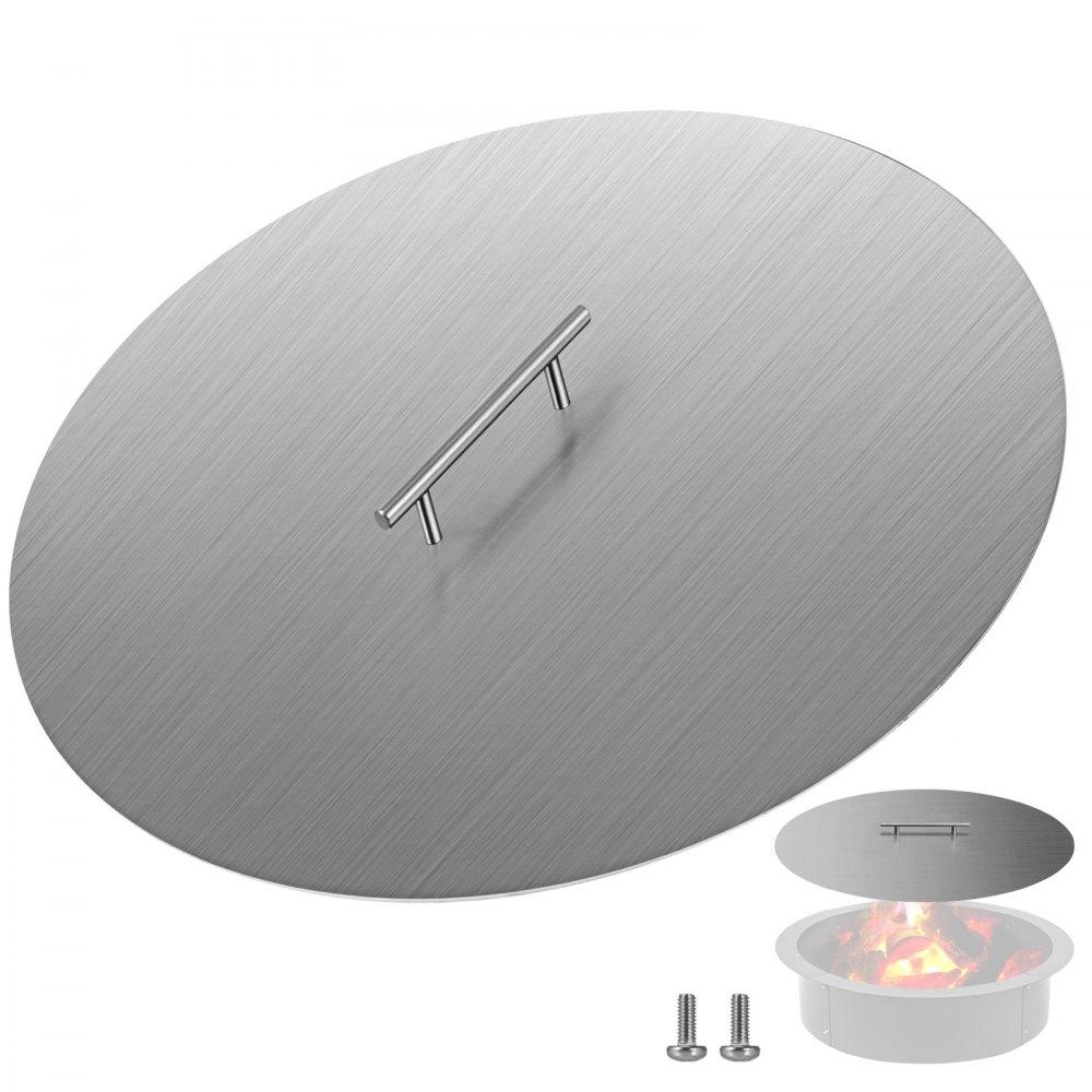 Patio Furniture & Accessories | Fire Pit Lid Round 20 Inch Fire Pit Ring Lid 1.5 mm Thick 304 Stainless Steel Fire Pit Burner Cover for Round Patio Fire Pit Lawn & Garden Patio Furniture & Accessories