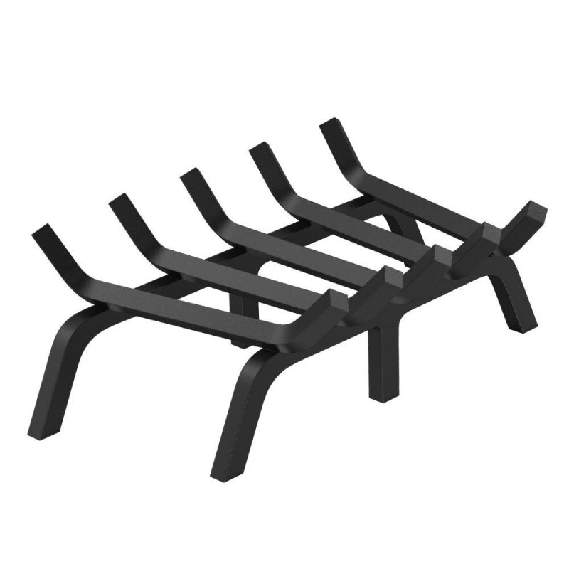 Patio Furniture & Accessories | Fireplace Log Grate, 21 inch Heavy Duty Fireplace Grate with 6 Support Legs, 3/4’’ Solid Powder-coated Steel Bars, Log Firewood Burning Rack Holder for Indoor and Outdoor Fireplace Lawn & Garden Patio Furniture & Accessories