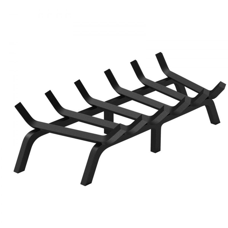 Patio Furniture & Accessories | Fireplace Log Grate, 27 inch Heavy Duty Fireplace Grate with 6 Support Legs, 3/4’’ Solid Powder-coated Steel Bars, Log Firewood Burning Rack Holder for Indoor and Outdoor Fireplace Lawn & Garden Patio Furniture & Accessories