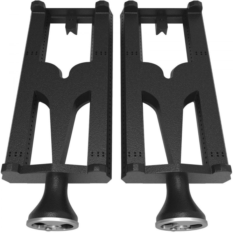 Patio Furniture & Accessories | Grill Burners, Cast Iron BBQ Burners Replacement, 2 Packs Grill Burner Replacement, Flame Grill with 16.1″ Length Barbecue Replacement Parts with Evenly Burning for for Premium Gas Grills Lawn & Garden Patio Furniture & Accessories