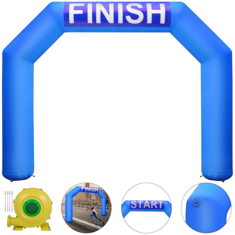 Patio Furniture & Accessories | Inflatable Arch, 15ft Hexagon Inflatable Arch, with Blower Inflatable Archway for Race Outdoor Advertising Commerce, Blue Lawn & Garden Patio Furniture & Accessories