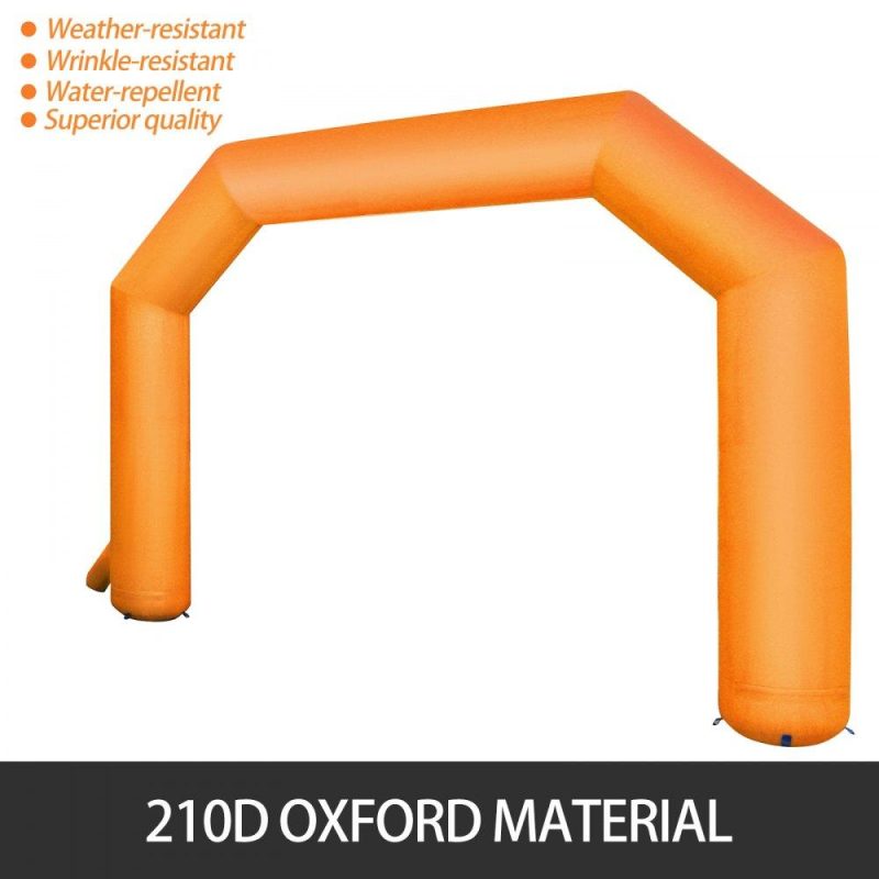 Patio Furniture & Accessories | Inflatable Arch Orange 20ft, Hexagon Inflatable Arch Built in 100W Blower, Inflatable Archway for Race Outdoor Advertising Commerce Orange Lawn & Garden Orange