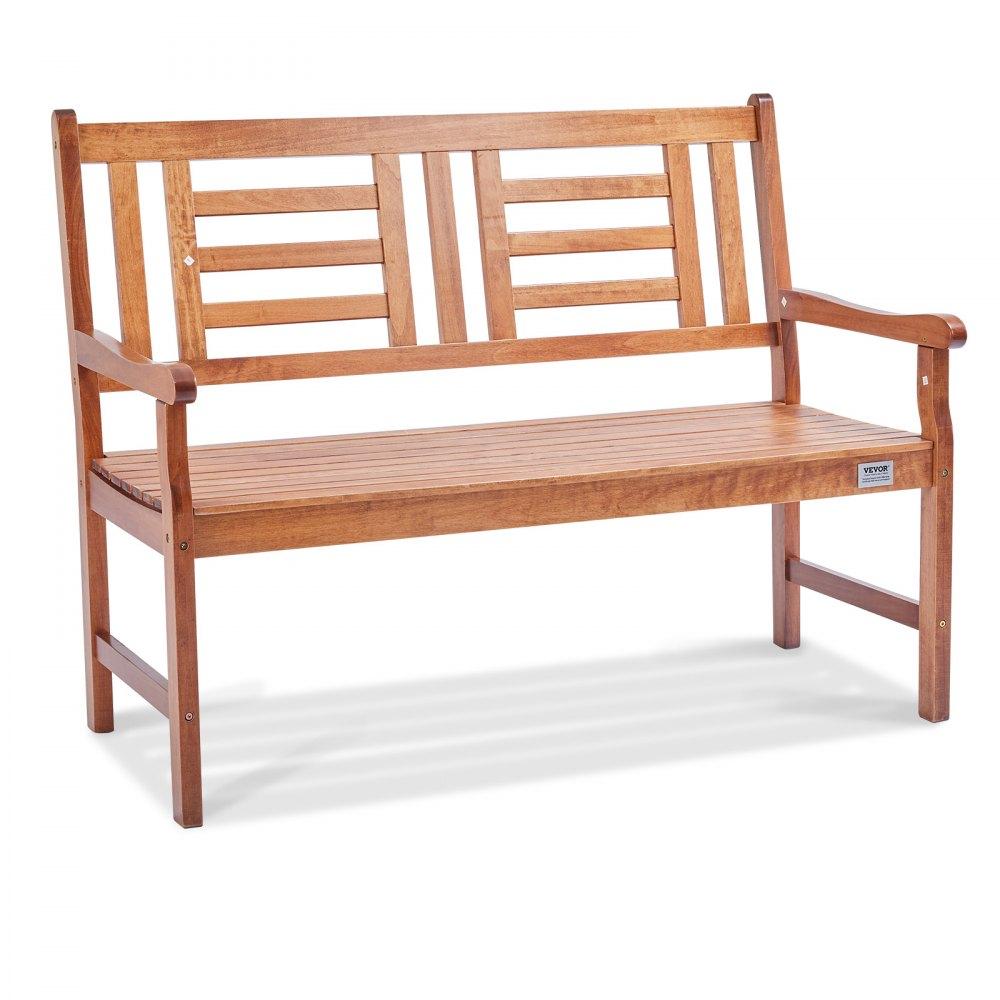 Patio Furniture & Accessories | Outdoor Bench, 48 inches Wood Garden Bench for Outdoors, 700 lbs Load Capacity Bench, Outdoor Garden Park Bench with Backrest and Armrests, Patio Bench for Garden, Park, Yard, Front Porch Lawn & Garden Patio Furniture & Accessories