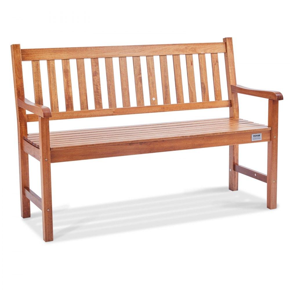 Patio Furniture & Accessories | Outdoor Bench, 50 inches Wood Garden Bench for Outdoors, Outdoor Garden Park Bench with Backrest and Armrests, 800 lbs Load Capacity Bench, Patio Bench for Garden, Park, Yard, Front Porch Lawn & Garden Patio Furniture & Accessories