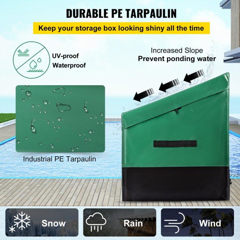 Patio Furniture & Accessories | Outdoor Storage Box Patio Deck Box 100 Gallon Waterproof PE Tarpaulin Lawn & Garden Patio Furniture & Accessories