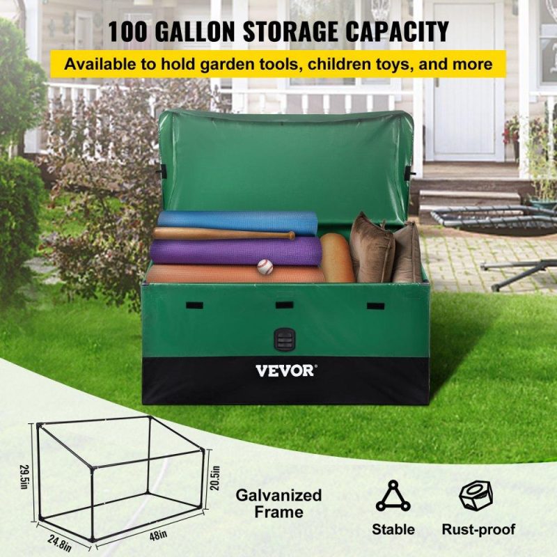 Patio Furniture & Accessories | Outdoor Storage Box Patio Deck Box 100 Gallon Waterproof PE Tarpaulin Lawn & Garden Patio Furniture & Accessories