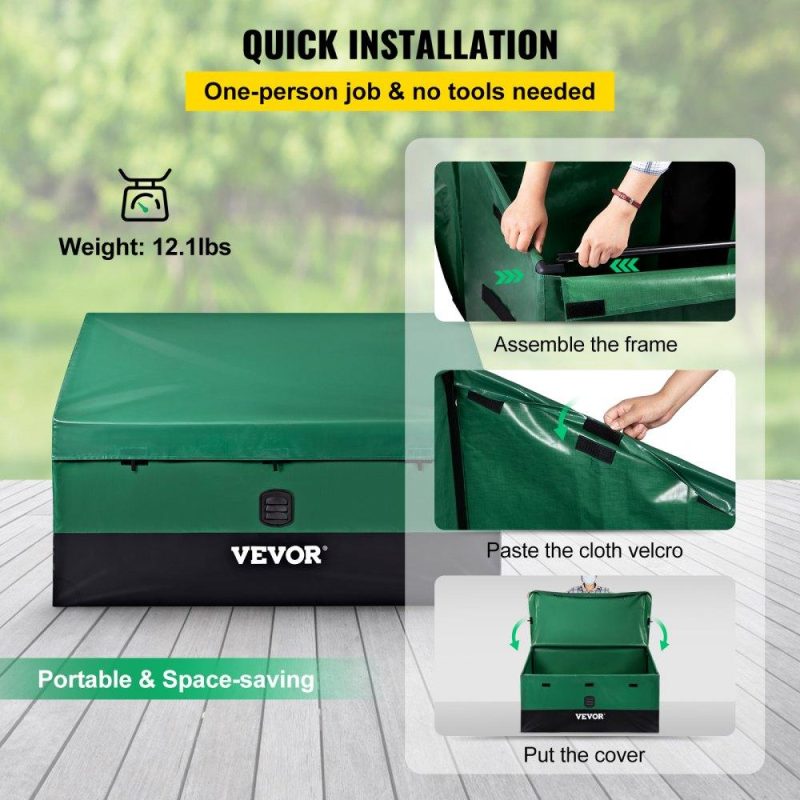 Patio Furniture & Accessories | Outdoor Storage Box Patio Deck Box 100 Gallon Waterproof PE Tarpaulin Lawn & Garden Patio Furniture & Accessories