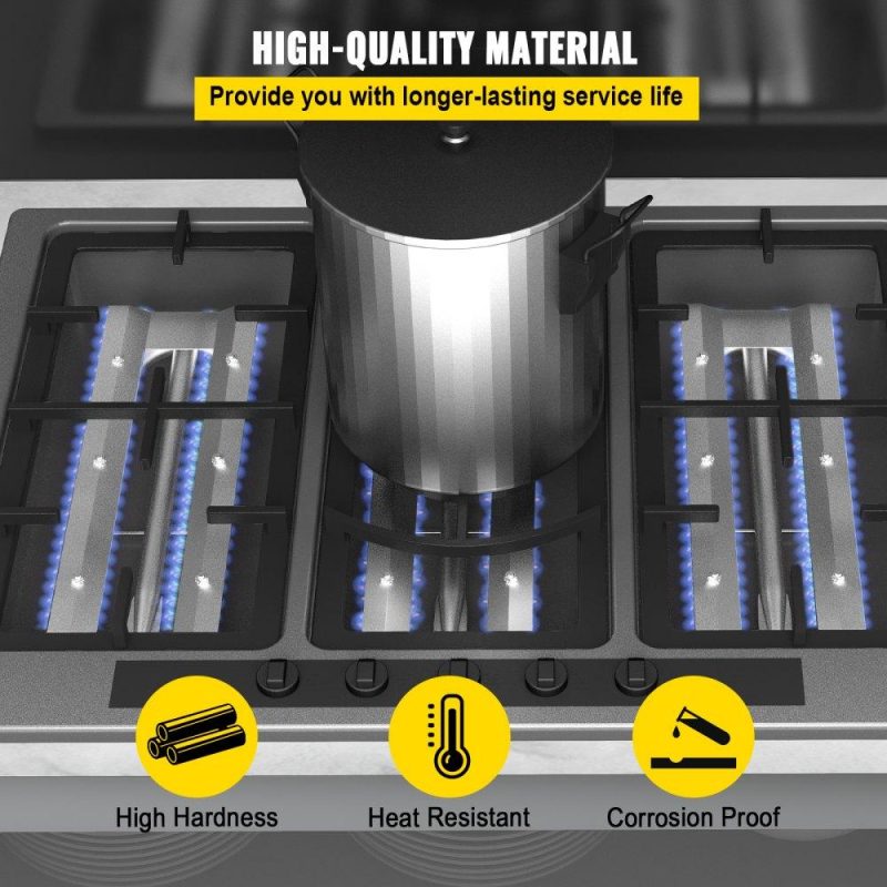 Patio Furniture & Accessories | Replacement U Burner, Stainless Steel Grill Burners, 3 Packs BBQ Burners Replacement, Grill Burner Replacement w/ 16.1″ Length Barbecue Replacement Parts w/ Evenly Burning for Premium Gas Grills Lawn & Garden Patio Furniture & Accessories
