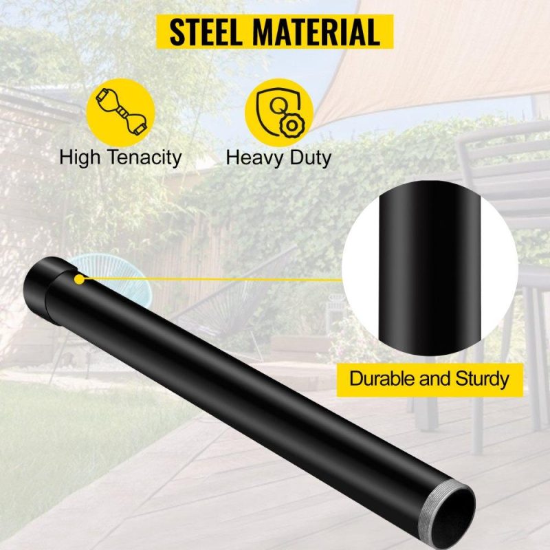 Patio Furniture & Accessories | Sail Pole Extension, 21″ Height Shade Pole Extension, 3″ Diameter Shade Sail Pole Extender, Heavy Duty Steel Structure Powder Coated Sun Shade Extension Poles Suitable for Deck, Garden, Backyard Lawn & Garden Patio Furniture & Accessories