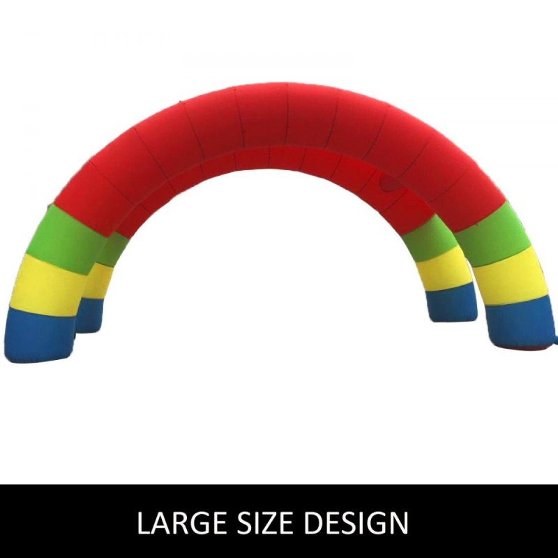 Patio Furniture & Accessories | Twin Arches, 26ft X 13ft Inflatable Rainbow Arch, with 370W Blower, for Advertising Birthday Party Decoration Arch Rainbow Lawn & Garden Patio Furniture & Accessories