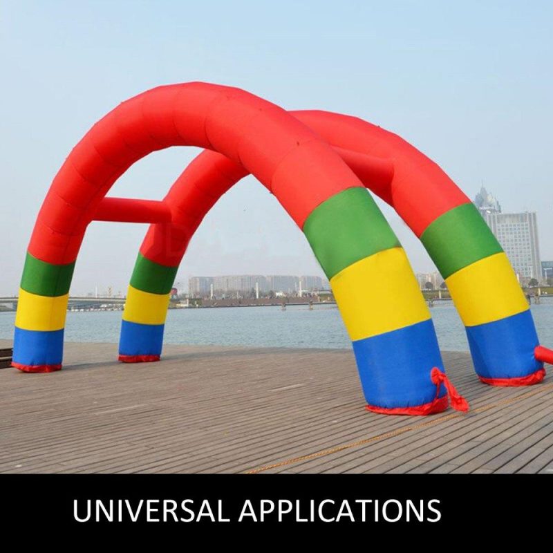 Patio Furniture & Accessories | Twin Arches, 26ft X 13ft Inflatable Rainbow Arch, with 370W Blower, for Advertising Birthday Party Decoration Arch Rainbow Lawn & Garden Patio Furniture & Accessories