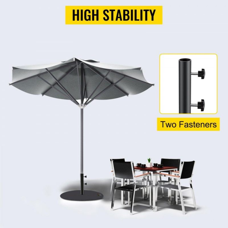 Patio Furniture & Accessories | Umbrella Base, 27″ Round Umbrella Base, 39lbs Umbrella’s Holder Stand, Cast Iron Umbrella Base for 1.5-1.875″ Umbrella Pole Market Umbrella Base with 14″ Height Pipe for Yard/Garden/Deck Lawn & Garden Patio Furniture & Accessories