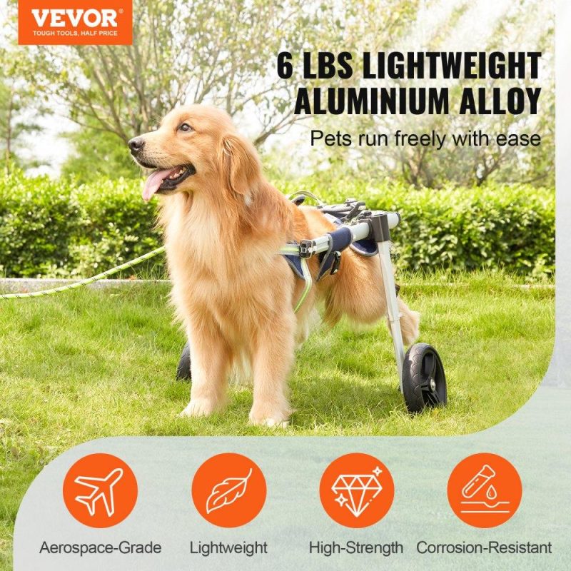 Pet Supplies | 2 Wheels Dog Wheelchair for Back Legs, Pet Wheelchair Lightweight & Adjustable Assisting in Healing,  Dog Cart/Wheelchair for Injured, Disabled, Paralysis, Hind Limb Weak Pet(L) Agriculture & Forestry Equipment Pet Supplies