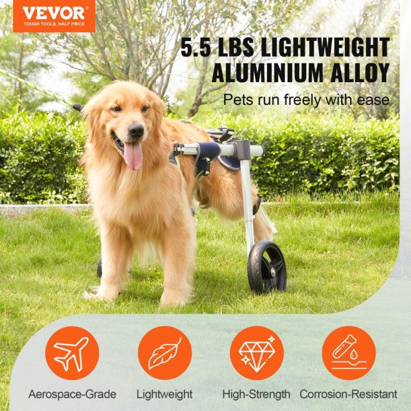 Pet Supplies | 2 Wheels Dog Wheelchair for Back Legs, Pet Wheelchair Lightweight & Adjustable Assisting in Healing,  Dog Cart/Wheelchair for Injured, Disabled, Paralysis, Hind Limb Weak Pet(M) Agriculture & Forestry Equipment Pet Supplies