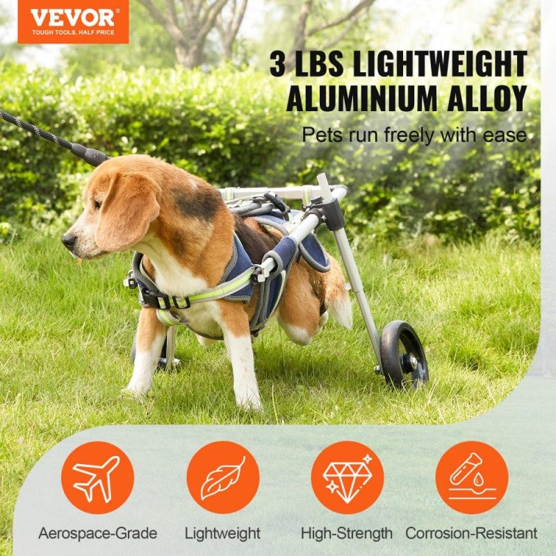 Pet Supplies | 2 Wheels Dog Wheelchair for Back Legs, Pet Wheelchair Lightweight & Adjustable Assisting in Healing,  Dog Cart/Wheelchair for Injured, Disabled, Paralysis, Hind Limb Weak Pet(S) Agriculture & Forestry Equipment Pet Supplies