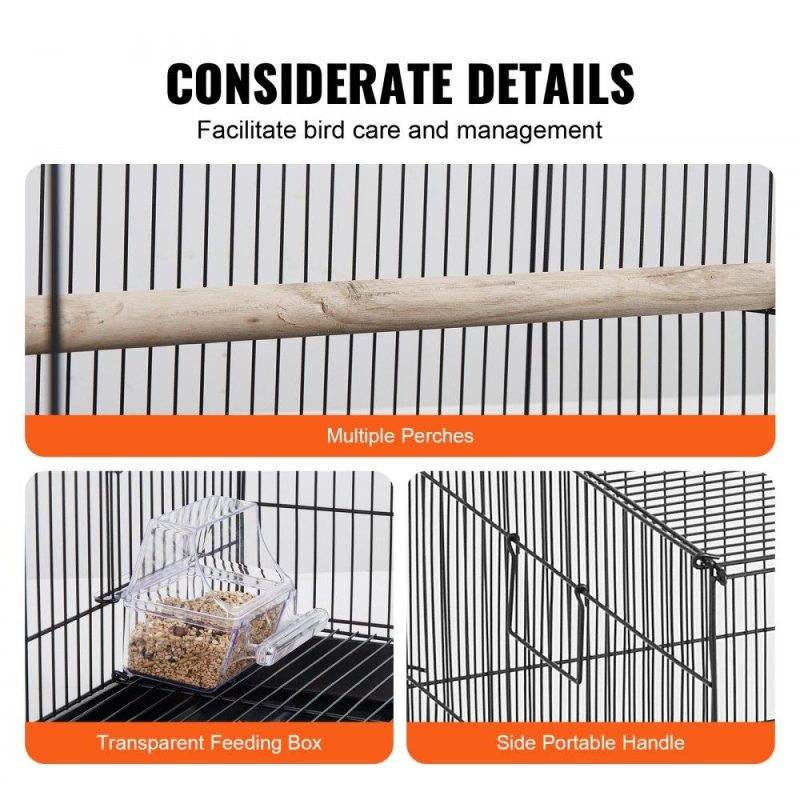 Pet Supplies | 30 inch Bird Cage, Metal Large Parakeet Cages for Cockatiels Small Parrot Budgies Lovebirds Canaries, Pet Bird Cage with Rolling Stand and Tray Agriculture & Forestry Equipment Pet Supplies