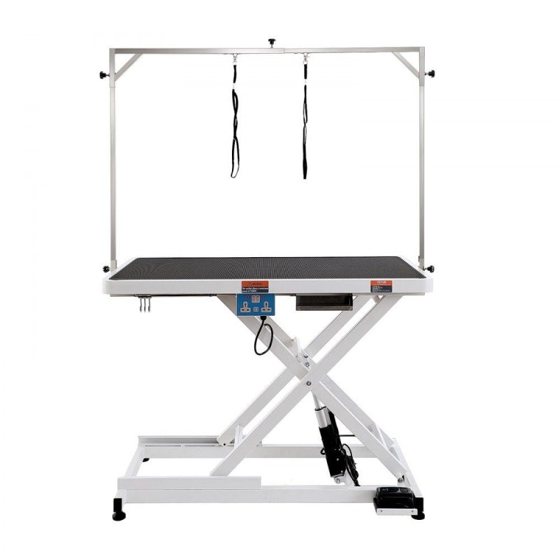 Pet Supplies | 50″ Electric Pet Grooming Table, Heavy Duty Dog Grooming Arm for Large Dogs, Height Adjustable Dog Grooming Station, Anti Slip Tabletop/Dog Grooming Station, Max Bearing 400LBS Agriculture & Forestry Equipment Pet Supplies